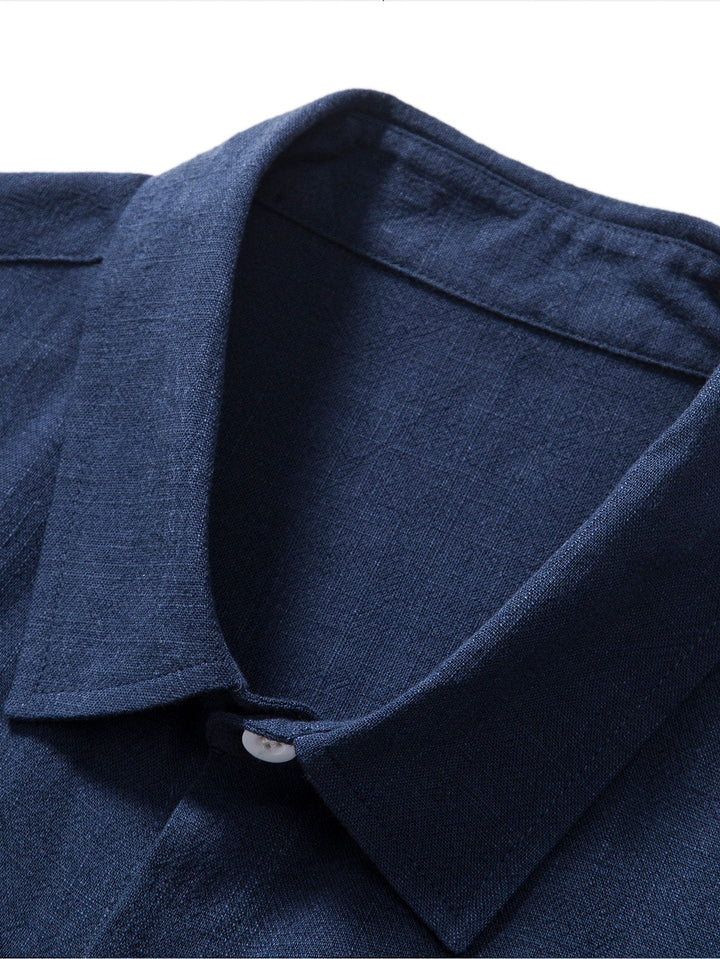 Conjunto masculino versátil casual verão, camisa manga curta e calça fluida. Perfeito para diversas ocasiões.