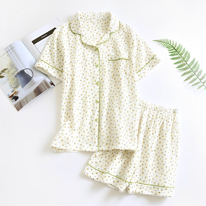 Pijama feminino Mariah, conjunto de verão macio e confortável. Ideal para noites relaxantes e moda casa casual.