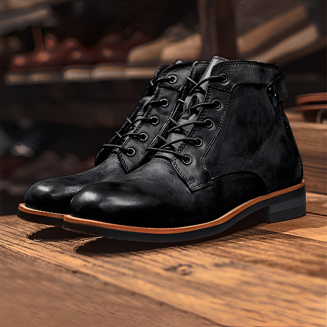 Botas Chester masculinas estilo Martin, retro e versáteis para moda casual. Confortáveis e duráveis para o dia a dia.