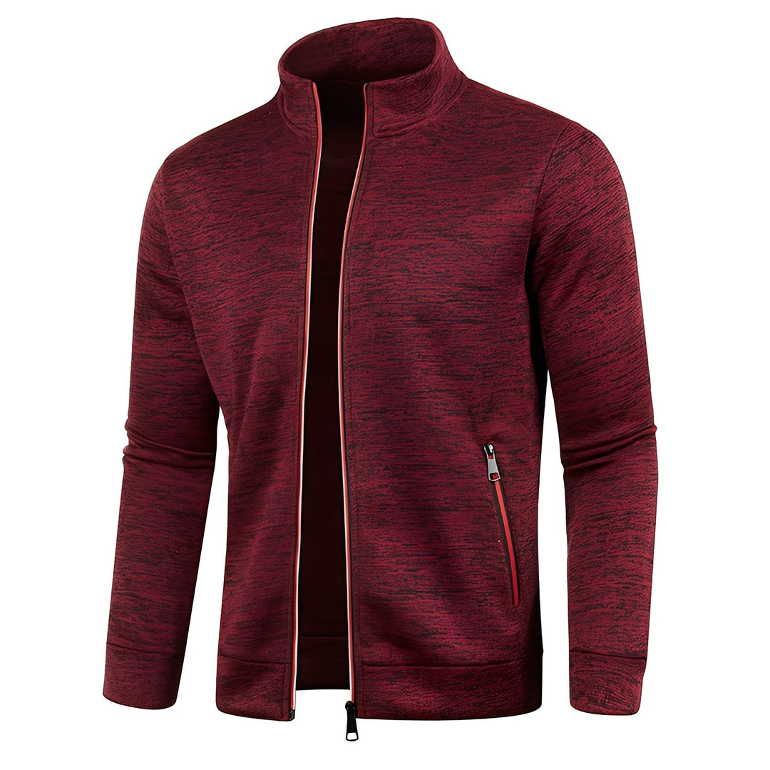 Jaqueta masculina com zíper, design moderno e tecido confortável, ótima para outerwear.