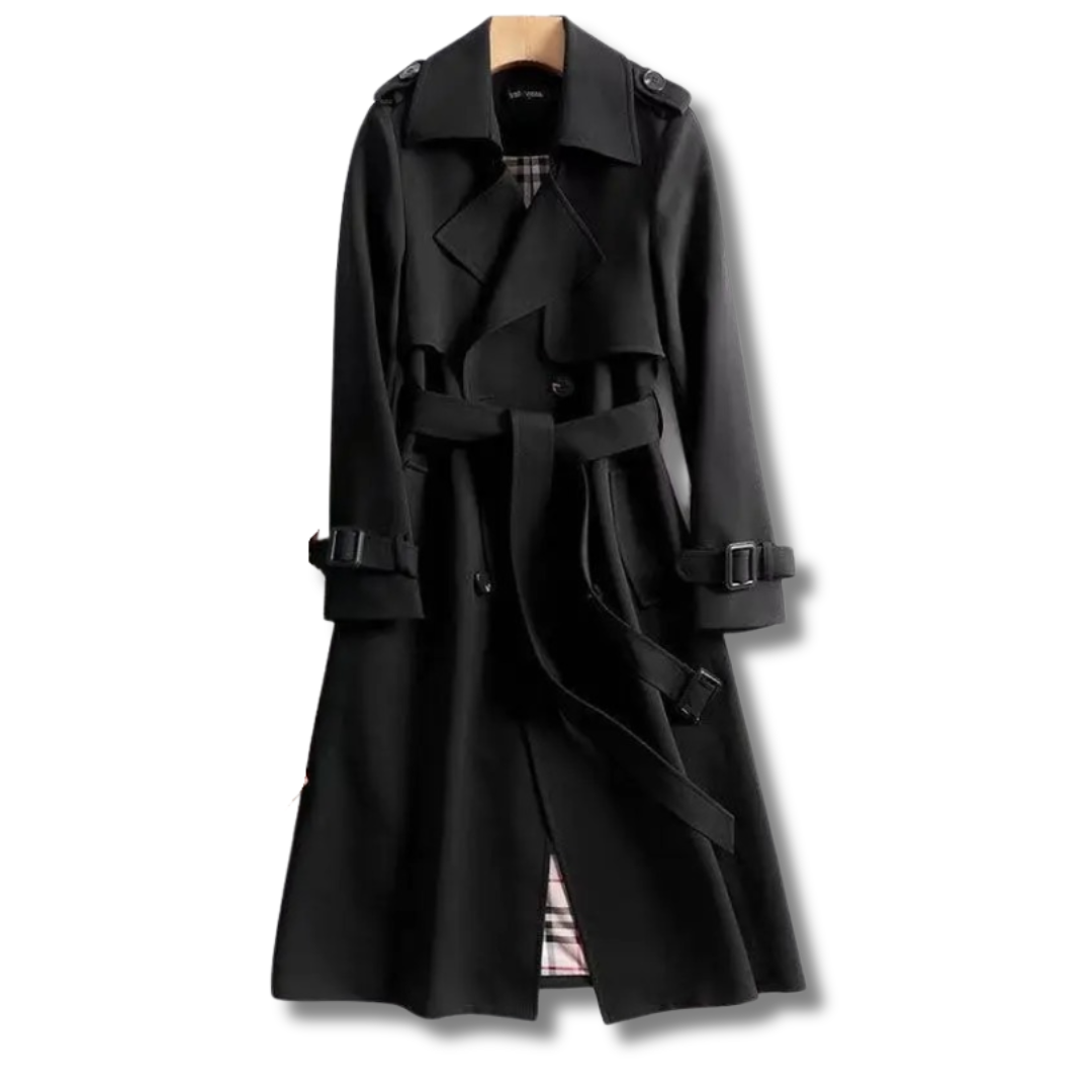 Sobretudo feminino atemporal, peça chave para um look clássico e sofisticado, moda para mulher.