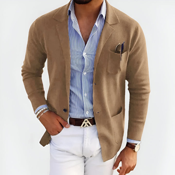 Jaqueta masculina casual e confortável, estilo básico para moda masculina, perfeita para todas as estações.