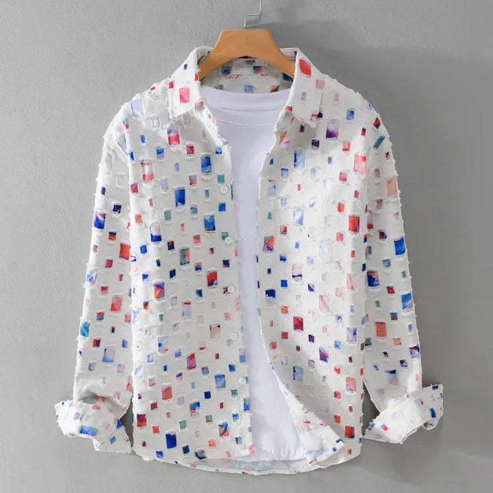 Camisa feminina de botões casual para primavera/verão. Blusa versátil de manga longa para o dia a dia, estilo e conforto.