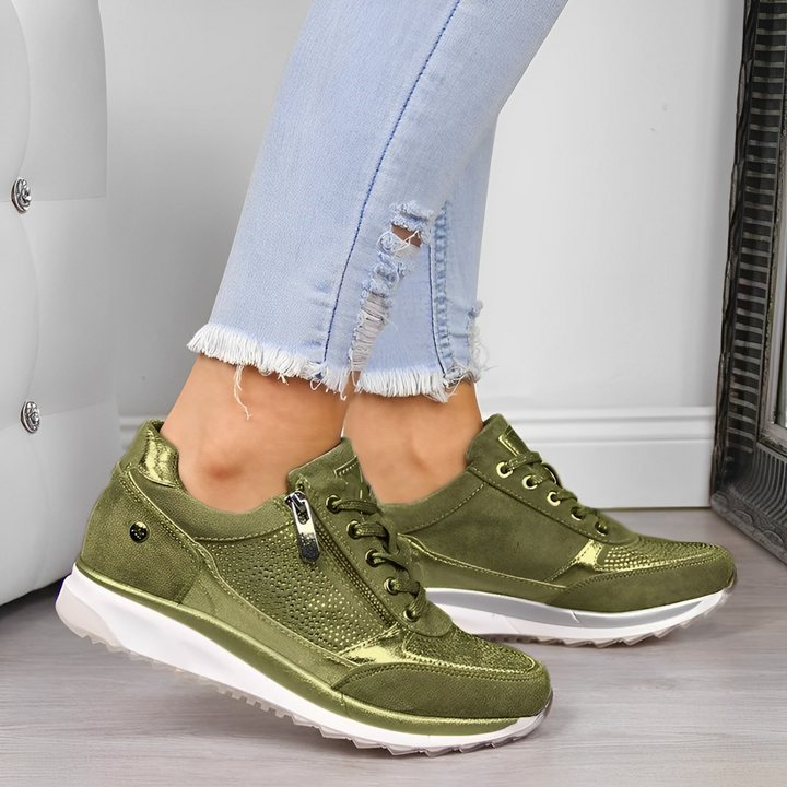 Tênis feminino para verão, leve, respirável e confortável para caminhar e usar o dia todo.
