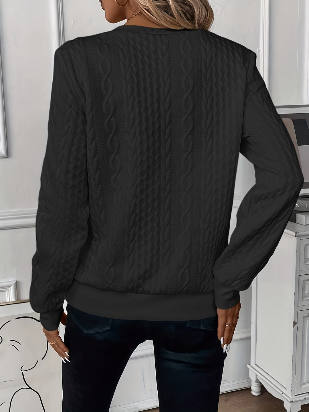 Suéter feminino de malha com zíper, design elegante e confortável para a moda de outono.