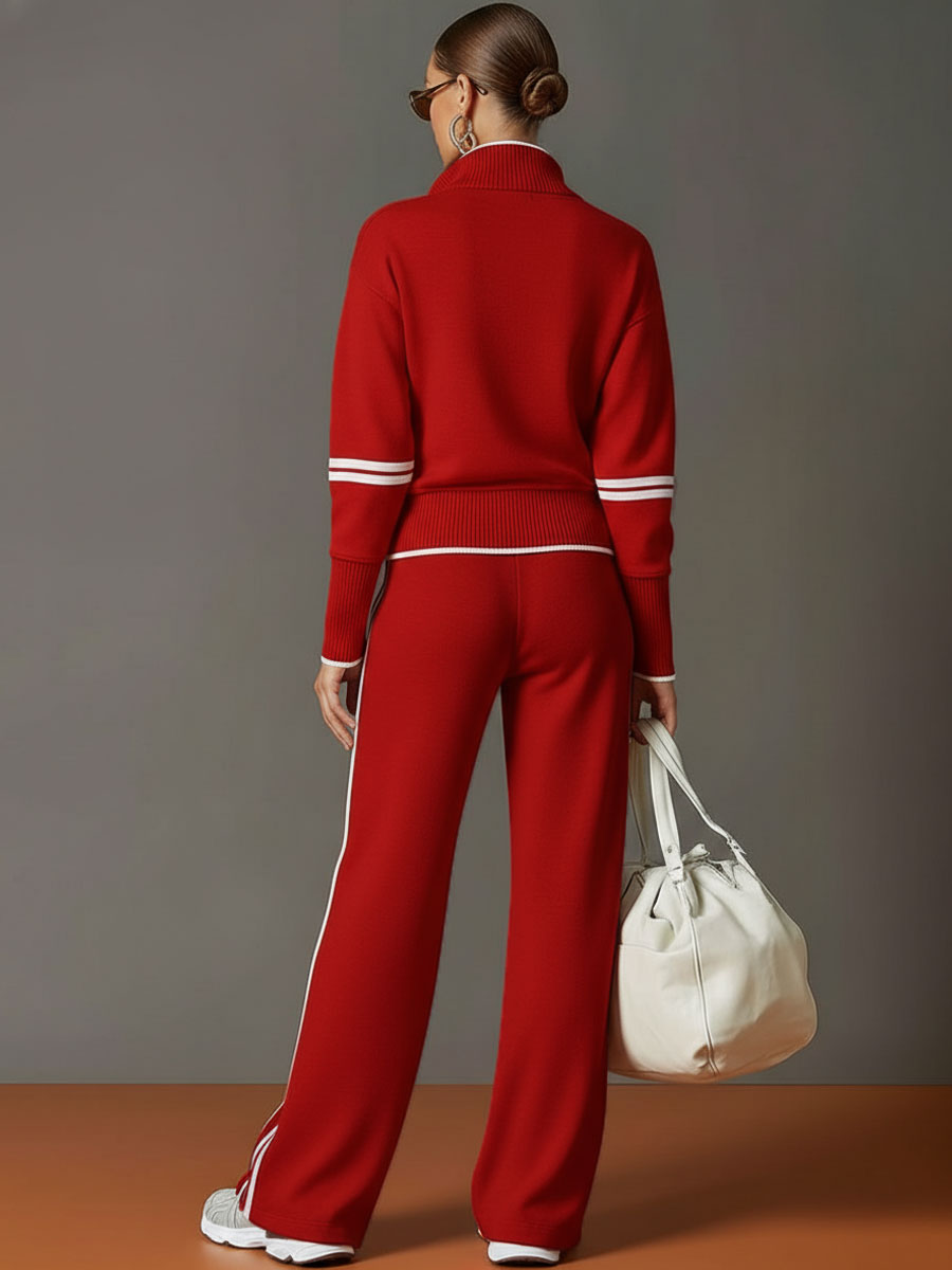 Roupa feminina elegante: conjunto Marietta com blusa leve e calças fluidas para o dia a dia.