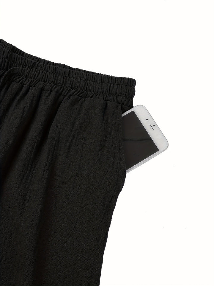 Moda casual masculina: calças leves e confortáveis para o homem moderno, estilo verão.