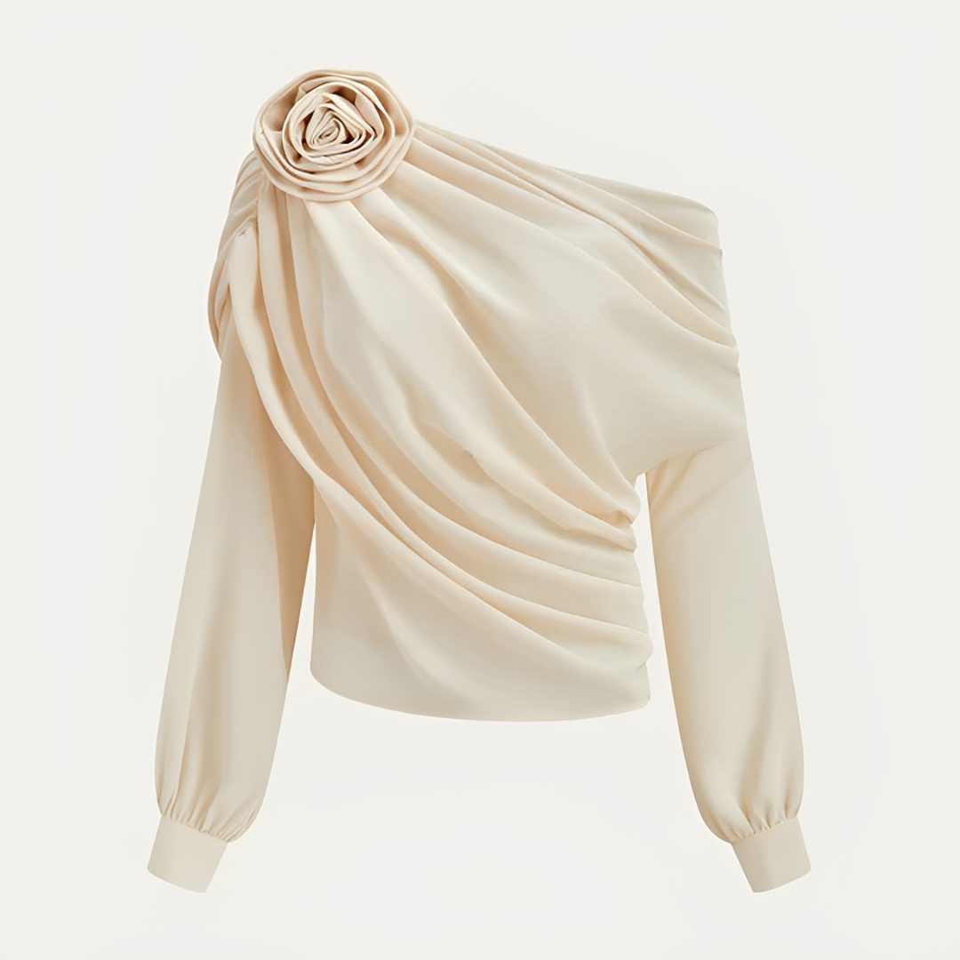 Top feminino assimétrico casual chique. Blusa feminina de um ombro para um look elegante e versátil de verão.