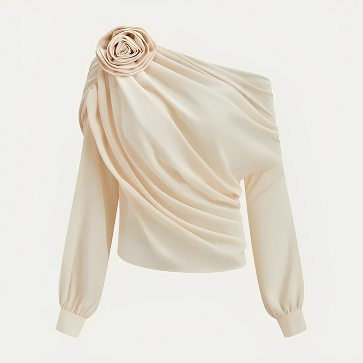 Top feminino assimétrico casual chique. Blusa feminina de um ombro para um look elegante e versátil de verão.