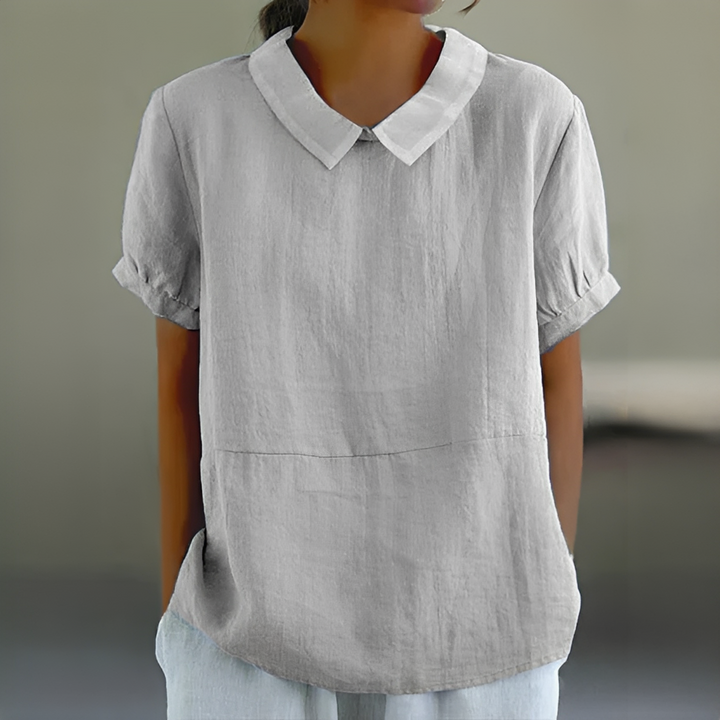 Camisa feminina de verão, estilo versátil e elegante. Conforto para todas as ocasiões, disponível em tamanhos grandes.