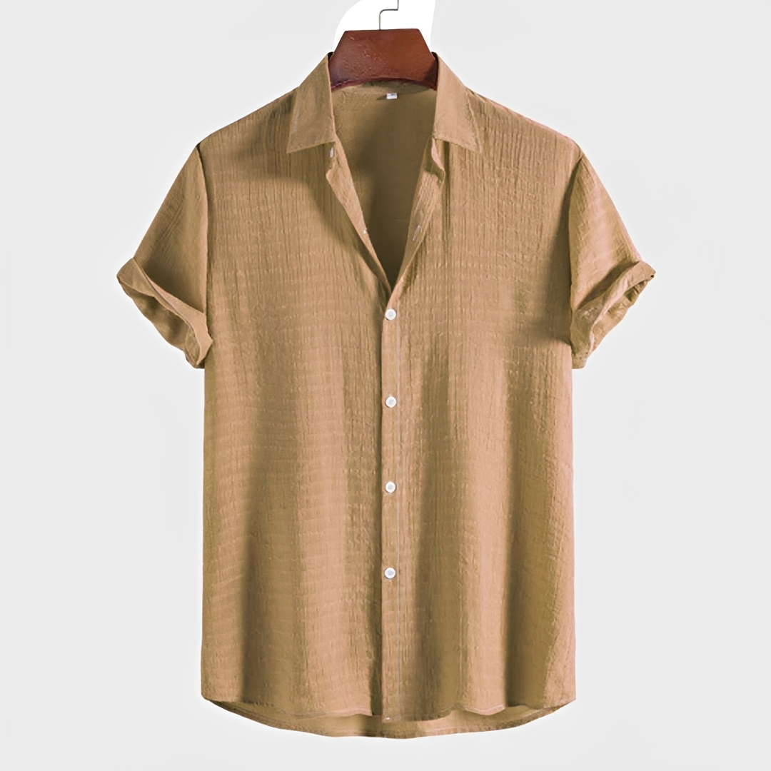 Camisa polo masculina de verão, estilo versátil com botões, disponível em diversas cores para o dia a dia.