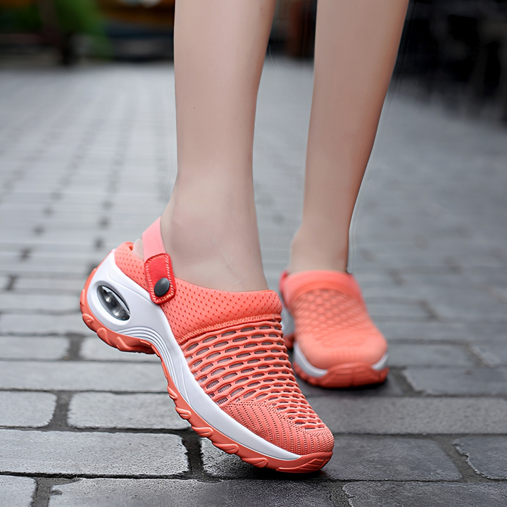 Sapatos femininos respiráveis e leves com amortecimento para conforto diário. Perfeitos para caminhada e uso casual.