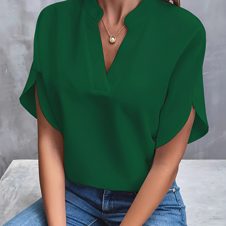 Confortável blusa feminina Brittany de manga longa, estilo elegante para o dia a dia ou escritório, várias cores.