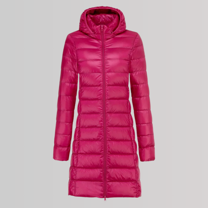 Moda feminina outono/inverno: Casaco longo leve e elegante. Jaqueta versátil que une estilo e aconchego.