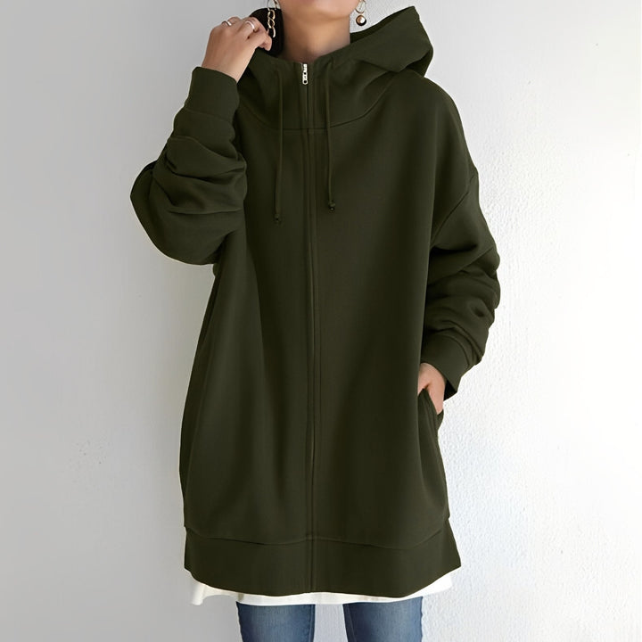 Casaco feminino de inverno oversize Eleanor, com design moderno, versátil e muito aconchegante.