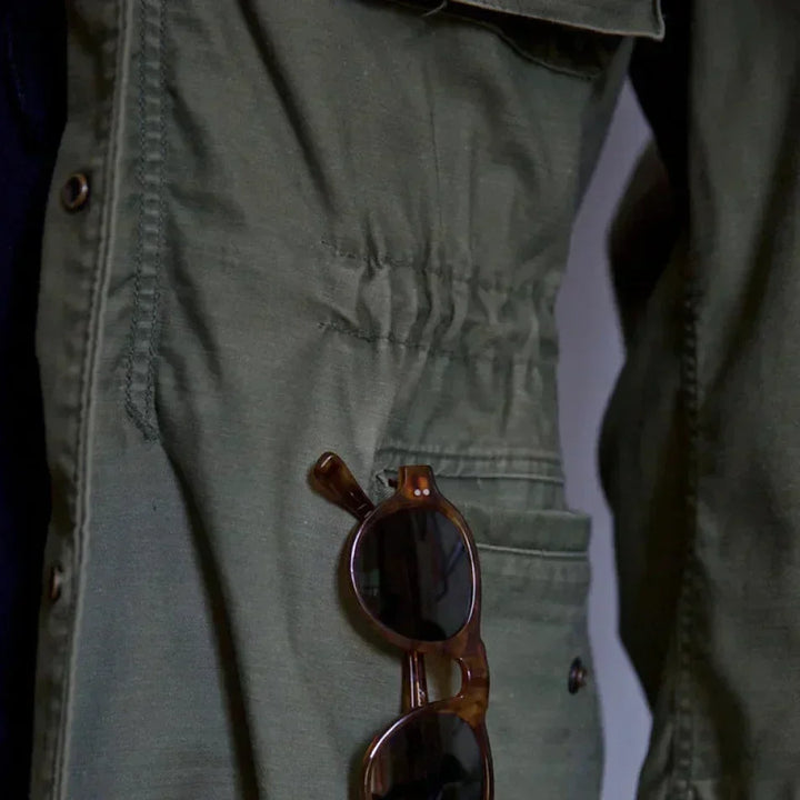Jaqueta de campo masculina Luca, roupa exterior verde/preta para moda casual e estilo atemporal em qualquer estação.