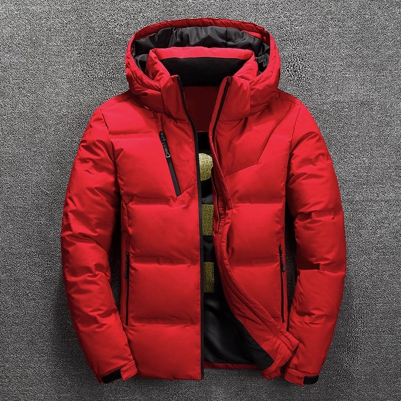 Jaqueta masculina acolchoada leve para inverno, ideal para proteção contra o frio no dia a dia com estilo casual.