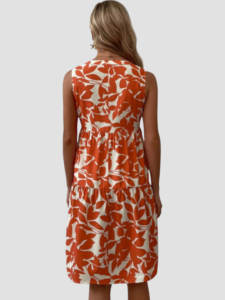 Vestido midi feminino estampado, peça essencial da moda praia e verão. Leve e confortável.