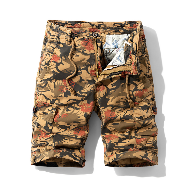 Shorts cargo masculinos para praia ou casual, soltos e respiráveis, essencial para a moda verão.