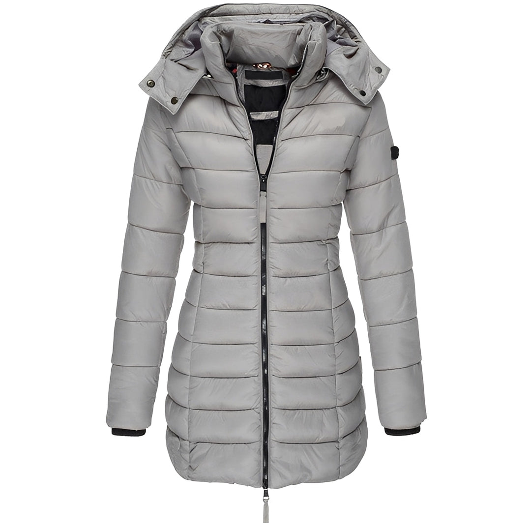 Agasalho feminino de inverno, casaco elegante para o frio. Proporciona calor e conforto, ideal para moda casual.