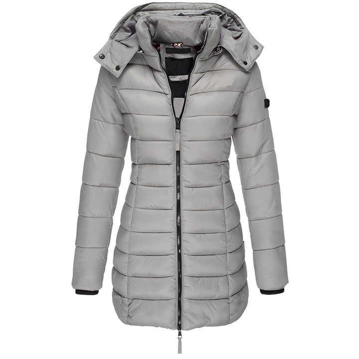 Agasalho feminino de inverno, casaco elegante para o frio. Proporciona calor e conforto, ideal para moda casual.