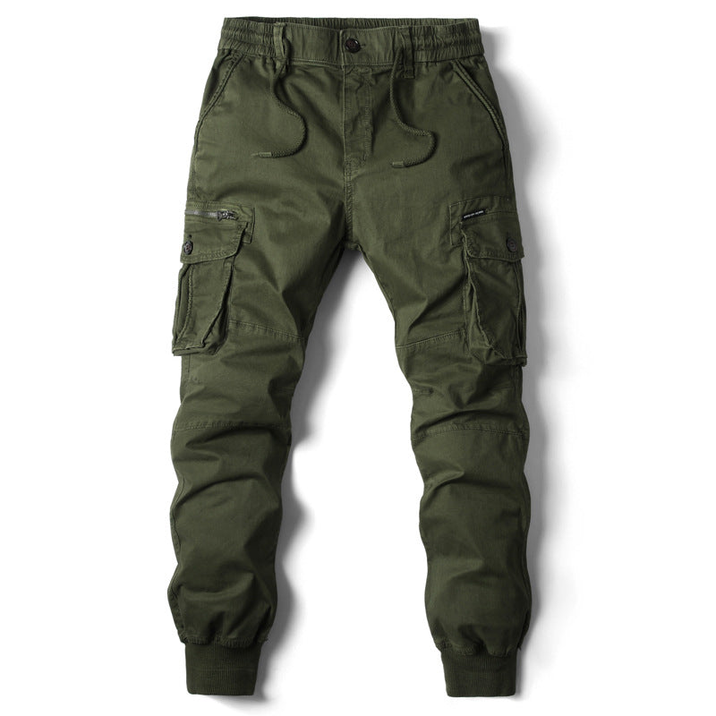 Roupa masculina: Calça jogger cargo casual em tecido macio, perfeita para o conforto do dia a dia e lazer.