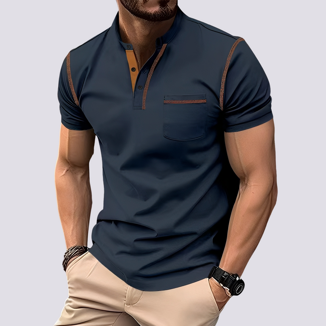 Polo masculina, peça chave elegante e confortável para a moda verão. Estilo casual e versátil.