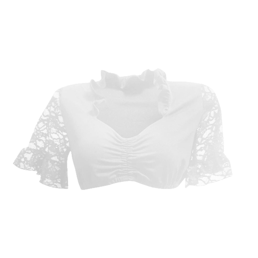 Blusa feminina tradicional Oktoberfest, top elegante para festas de verão. Roupa bávara feminina e confortável.