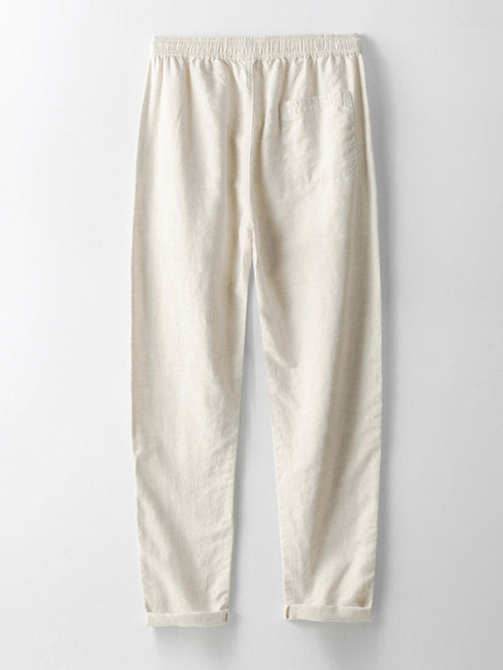 Conjunto masculino verão em tecido leve: camisa manga curta e calça fluida, para conforto e liberdade.