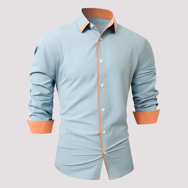 Sobrecamisa masculina de outono, ideal para um visual casual e elegante no dia a dia.