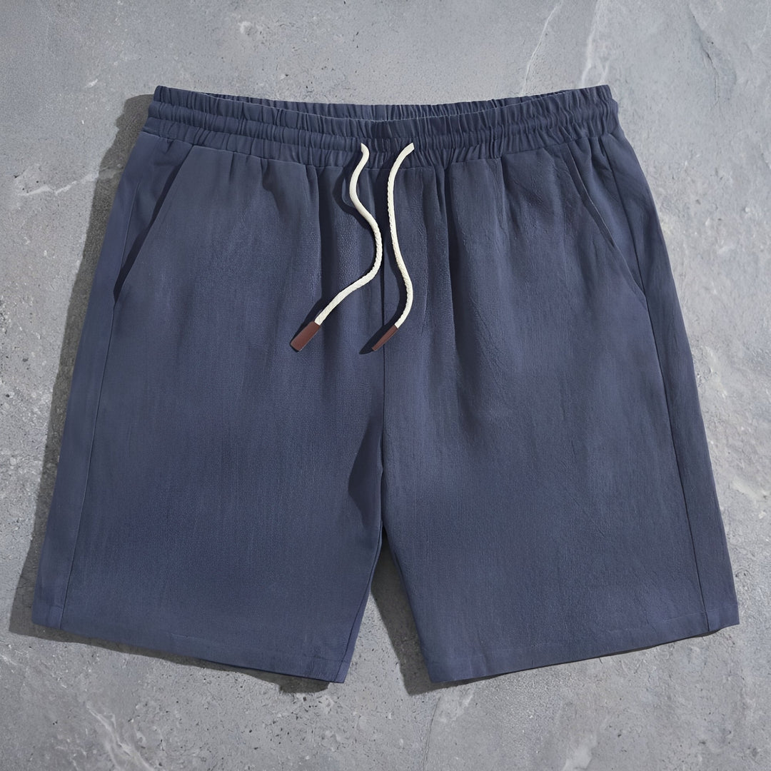 Shorts masculinos modernos com cordão para um look casual de verão, confortáveis e práticos.