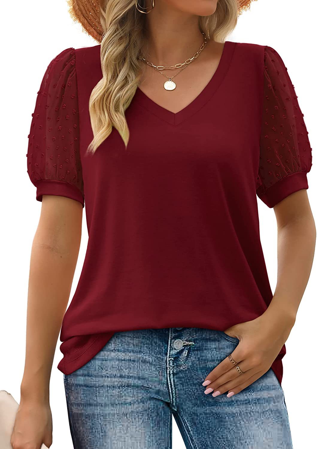 Top feminino de verão com decote V, estilo elegante e muito confortável para todas as ocasiões.