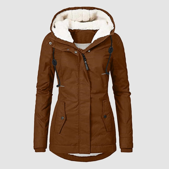 Proteção robusta: casaco de inverno feminino acolchoado, impermeável e quente, ideal para frio intenso e chuva.
