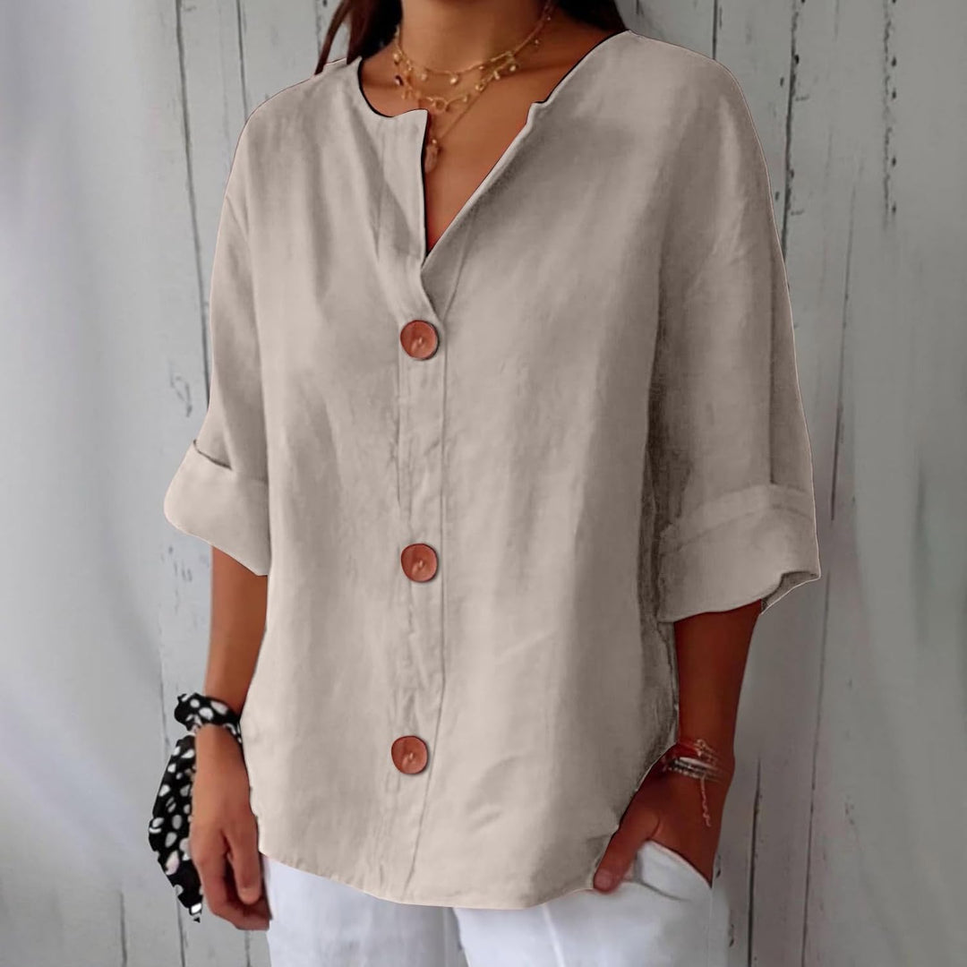 Blusa feminina leve e elegante para verão/primavera. Conforto e estilo para o dia a dia da mulher.