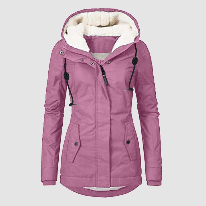 Casaco feminino acolchoado de outono inverno, impermeável e quente, perfeito para temperaturas baixas e chuva.