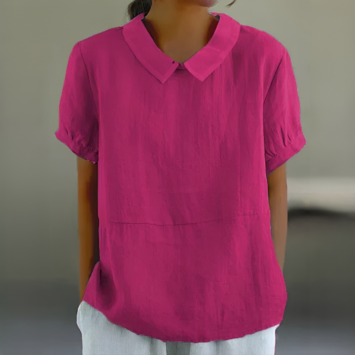 Camisa feminina de verão em diversas cores. Blusa fresca e estilosa, oferece conforto e elegância para seu dia a dia.