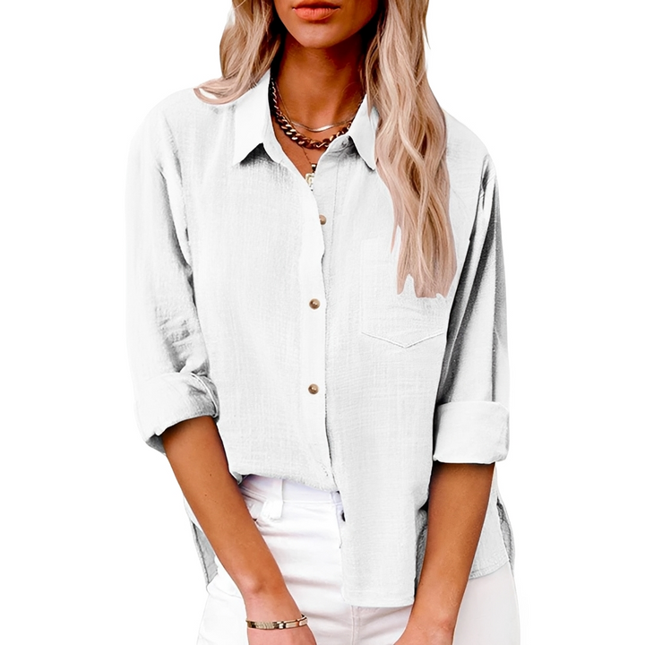 Blusa feminina casual Karla, ideal para o verão. Estilo dia a dia com conforto, disponível em várias cores.