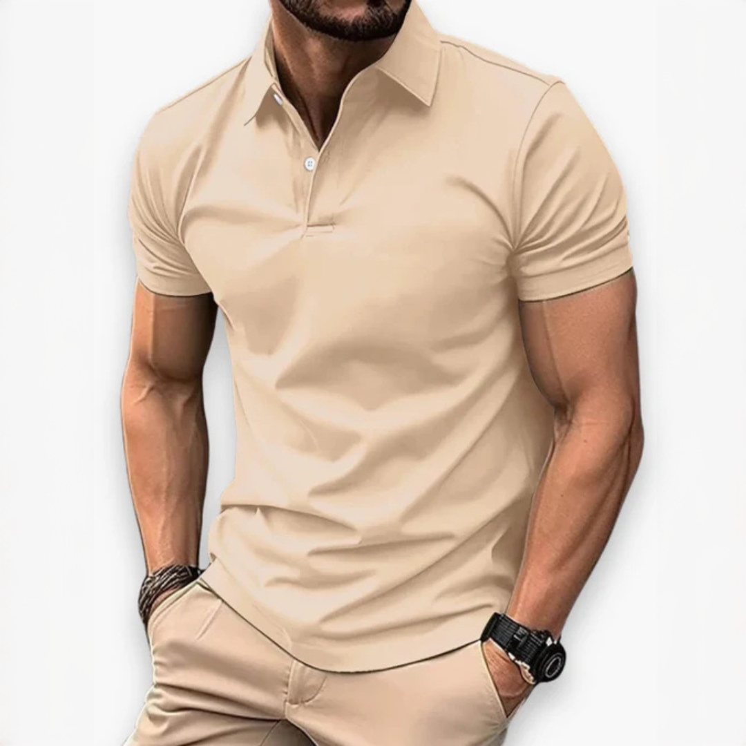Polo masculina de verão, elegante e fresca, ideal para um visual casual com estilo e conforto.