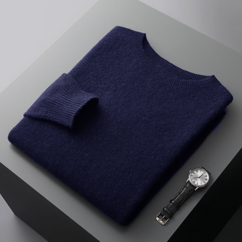 Suéter masculino Oscar, pulôver macio que oferece conforto e estilo para o outono e inverno.