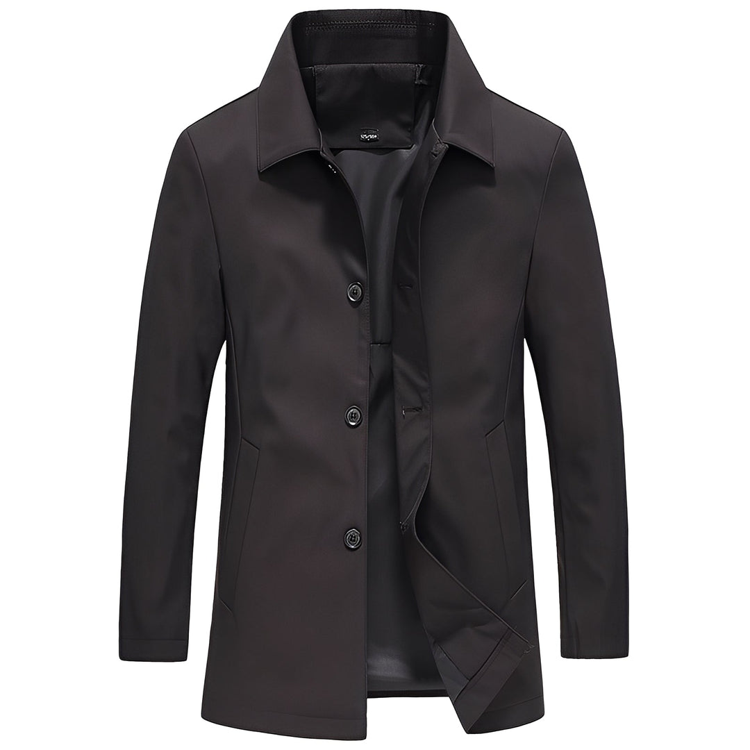 Casaco masculino slim-fit Owen, jaqueta elegante e moderna para moda masculina contemporânea.