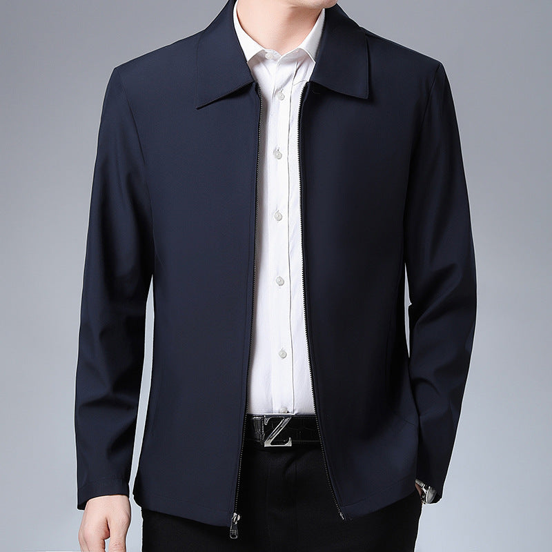 Casaco casual chic masculino com lapela, perfeito para um look versátil. Roupa outwear elegante para o dia a dia.