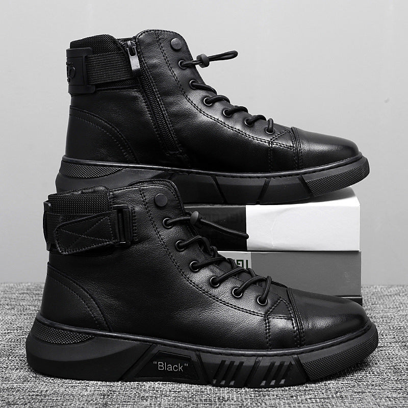 Botas Martin masculinas confortáveis e robustas. Calçado clássico para o inverno, perfeito para um estilo casual duradouro.