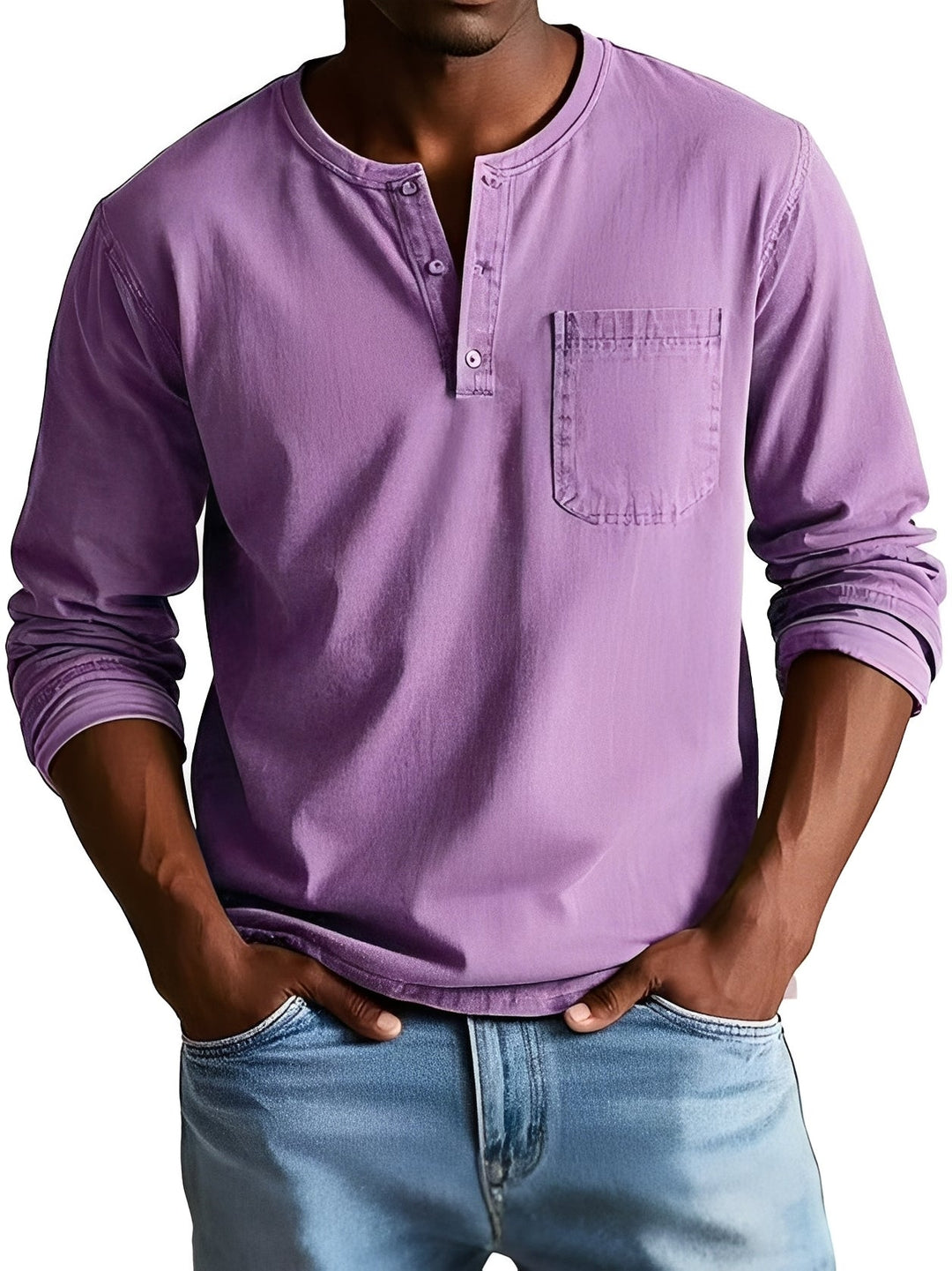 Camisa masculina casual de manga longa em diversas cores, versátil para looks modernos e confortáveis.