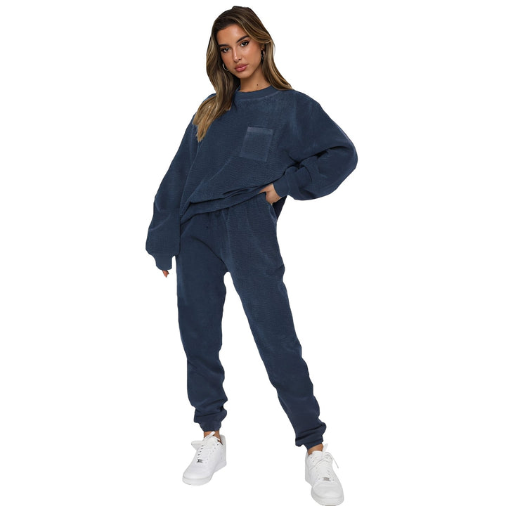 Conjunto de calça feminino aconchegante. Moda para conforto diário e estilo casual sem esforço.