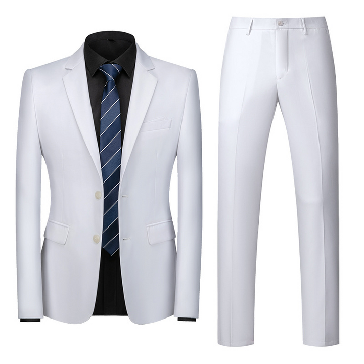 Conjunto formal masculino azul, estilo elegante para eventos corporativos e sociais, moda atual.