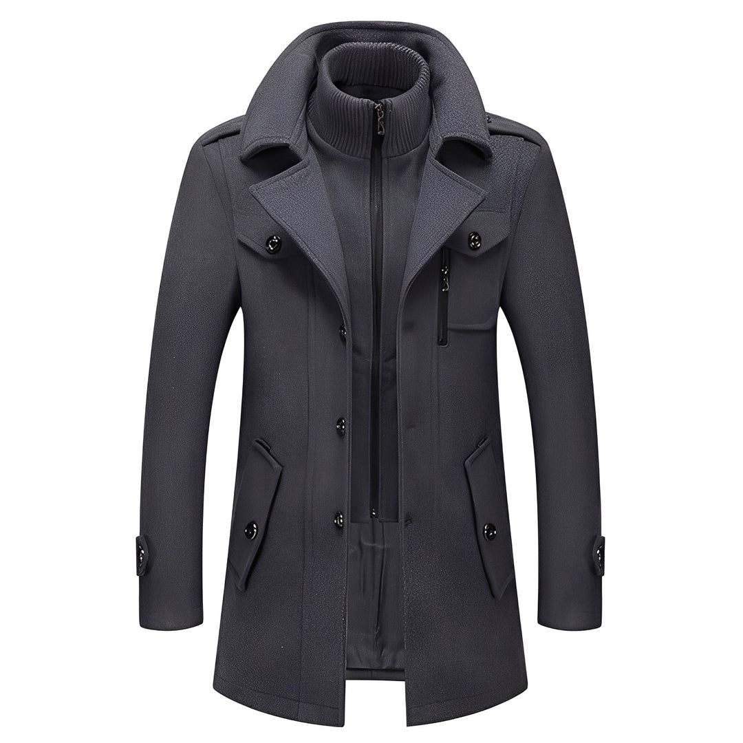 Casaco masculino elegante para inverno, sobretudo quente e estiloso. Ideal para moda masculina casual e social no frio.