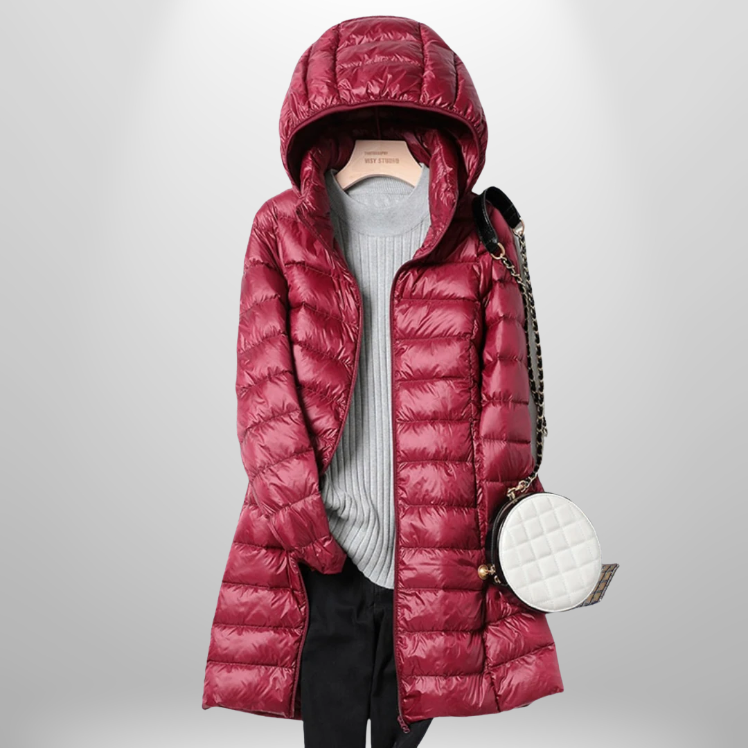 Jaqueta feminina ultraleve, design moderno e confortável. Ideal para outono/inverno, estilo casual e versátil.