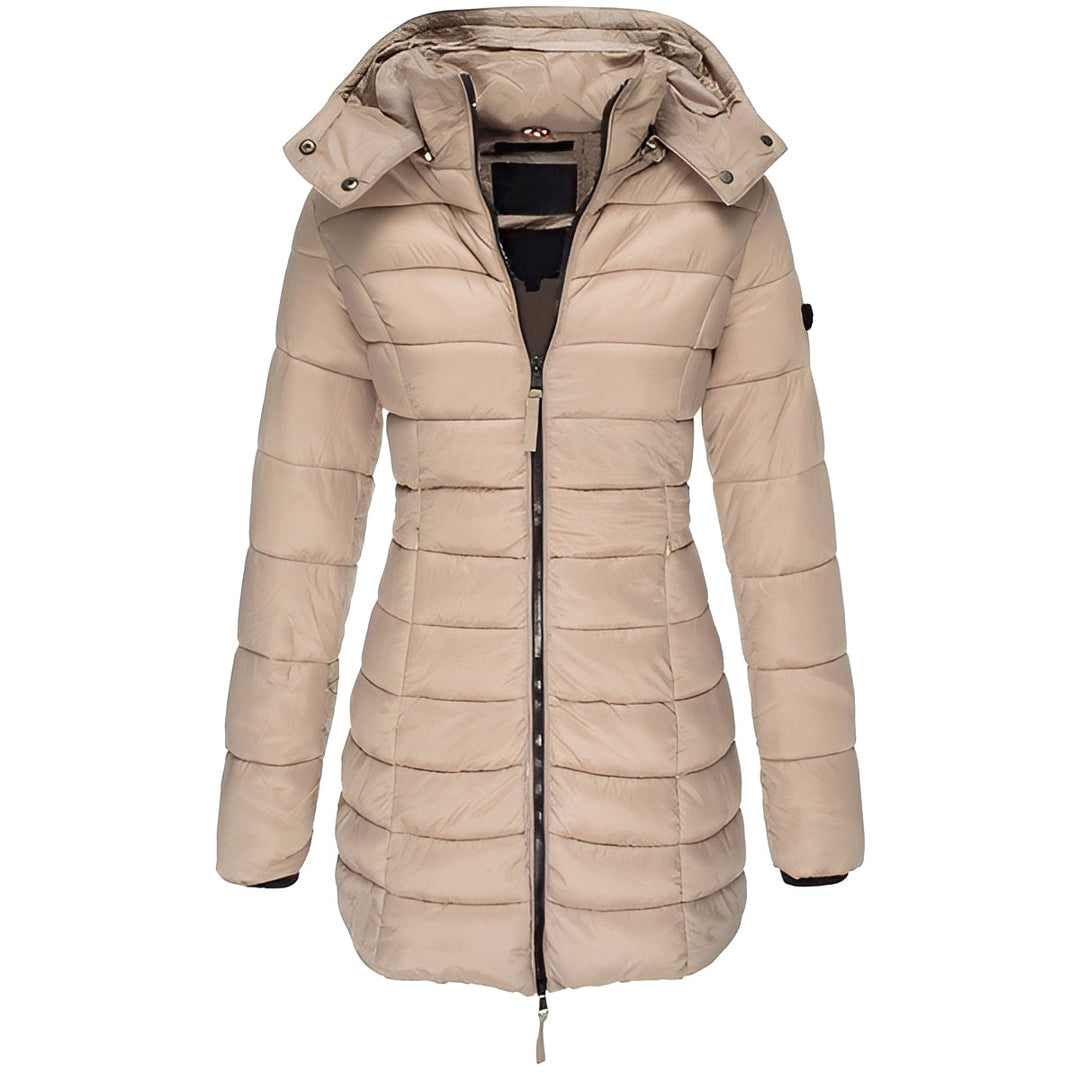 Casaco feminino de inverno elegante e quente, ideal para o frio. Conforto e moda para a estação.