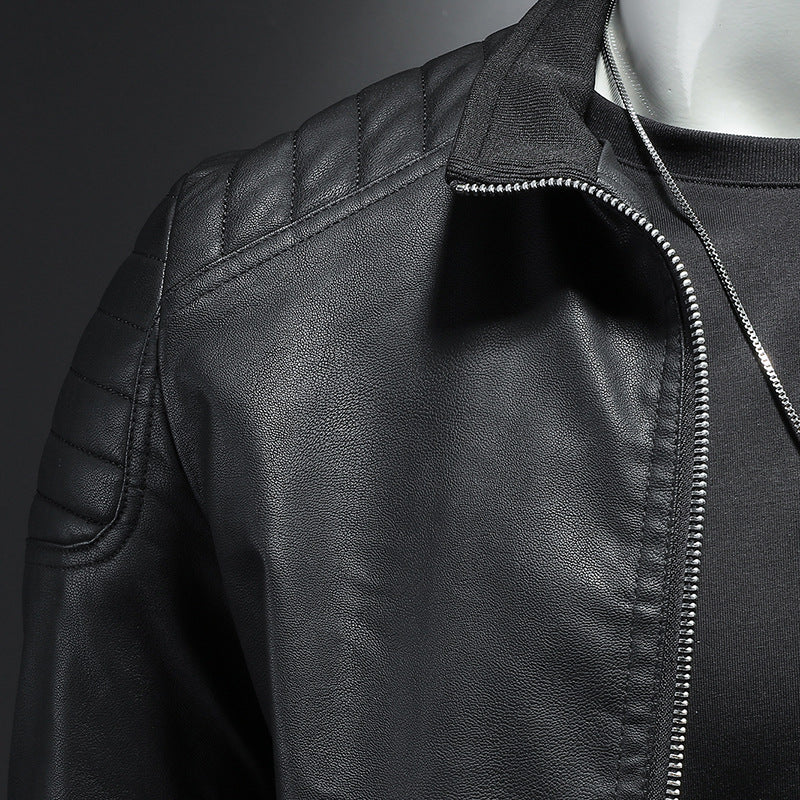 Jaqueta masculina Wendell preta, design moderno e vestuário com estilo para o homem contemporâneo.