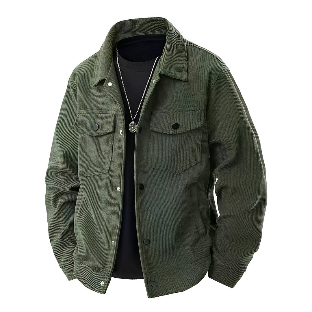 Agasalho masculino solto para máximo conforto. Casaco versátil, ideal para a moda outono e estilo casual.
